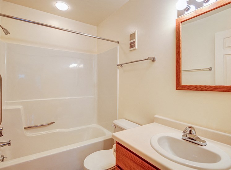 Two Bedroom Apartment Style Master Bathroom at Lake Oaks Apartments
